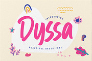 Dyssa – Beautiful Brush Font, a Handwritten Font by Gassstype (Thumbnail 1 of 8)