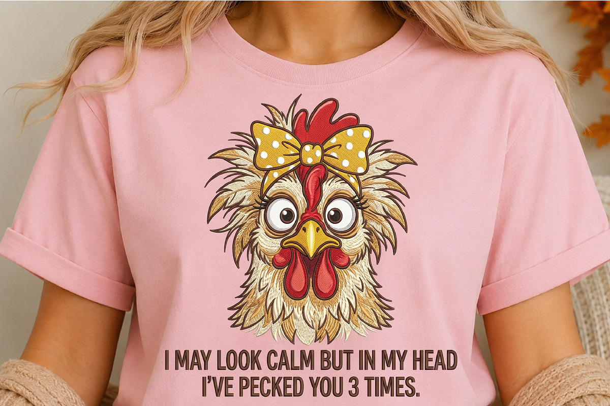 Funny Chicken Pecked You PNG, an Object Illustration by DreamCafeArt (Photo 5 of 6)