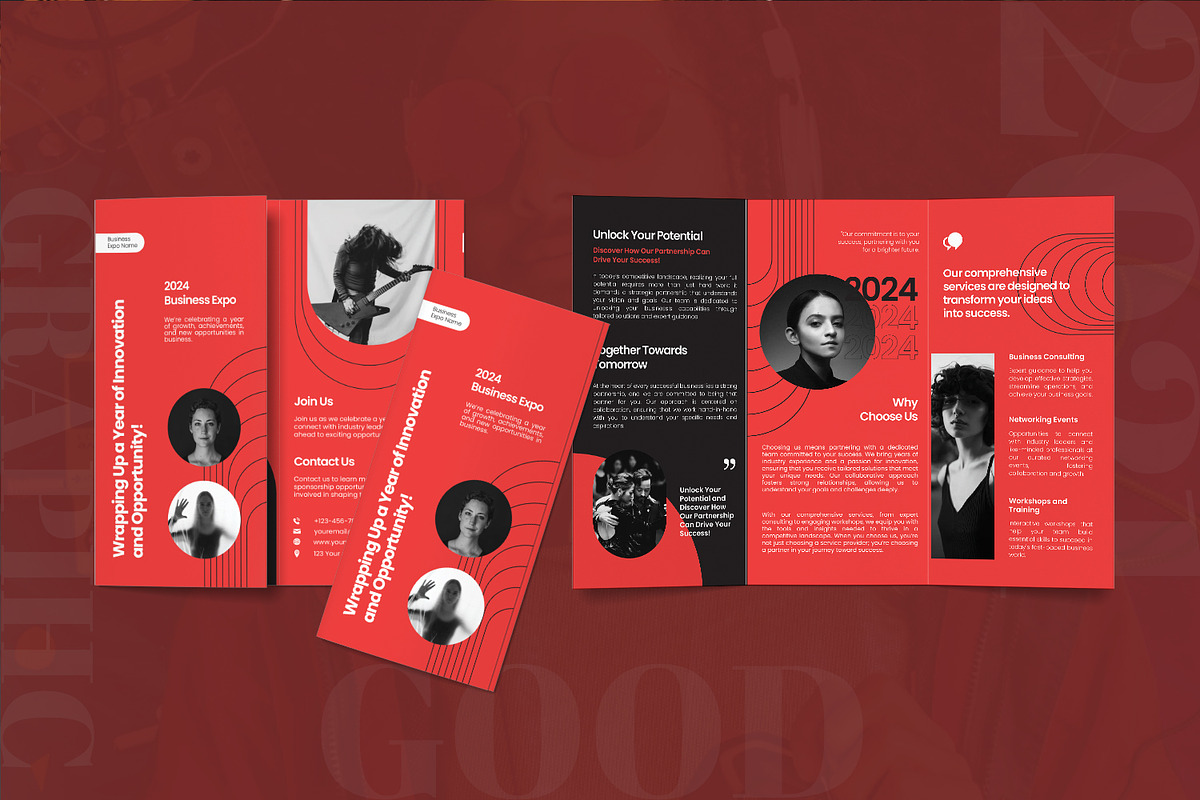 Business Expo - Trifold Brochure, a Brochure Template by AQR Studio (Photo 2 of 2)