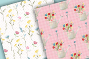 Wild flowers digital paper pack, a Pattern Graphic by designloverstudio (Thumbnail 4 of 7)