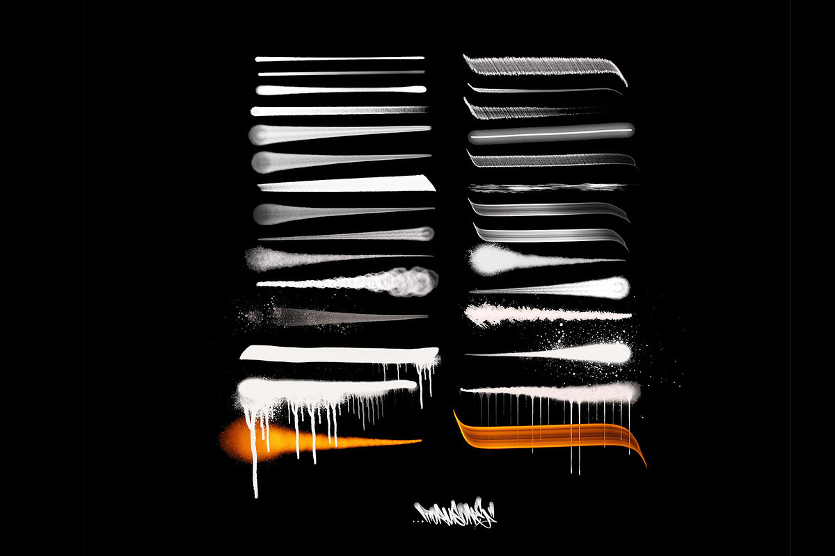 Graffiti Brushes For Procreate, a Brush Add-On by Torus1 (Photo 2 of 9)