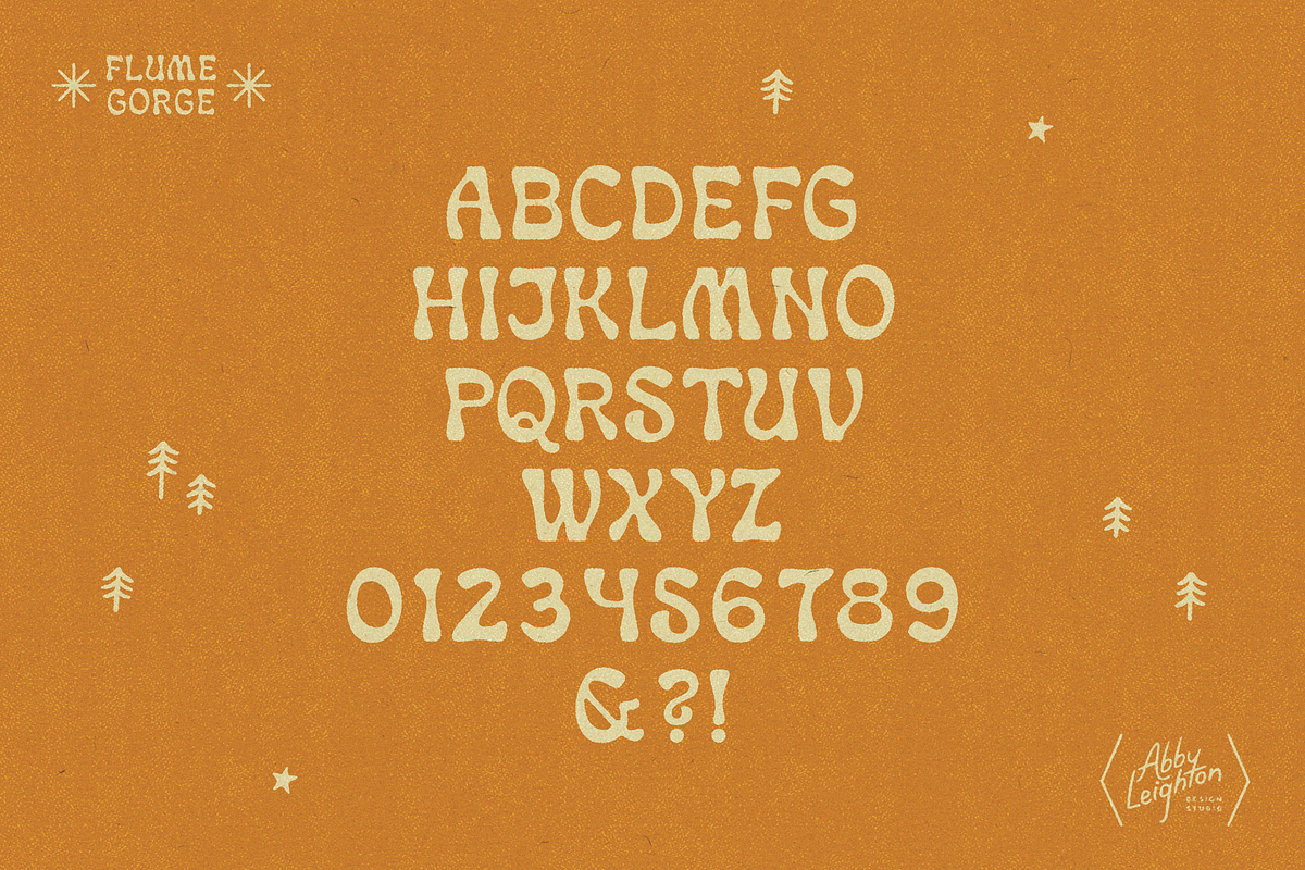 FLUME GORGE by Abby Leighton, a Font by Abby Leighton Studio (Photo 2 of 4)