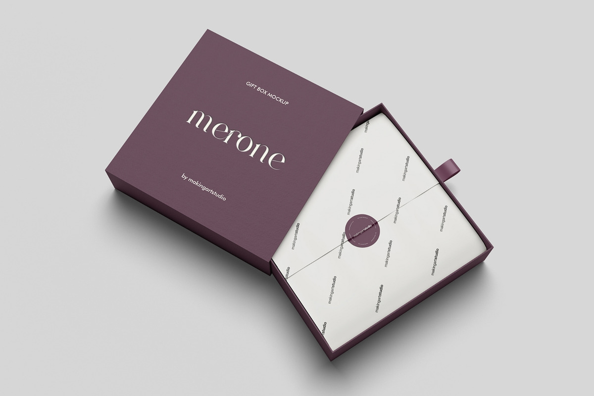 Realistic Gift Box Mockup PSD, a Packaging Mockup by MA-KING_ART (Photo 5 of 5)