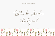 Nutcracker Christmas Wreath Seamless, a Pattern Graphic by Pati Charm Studio (Thumbnail 3 of 8)