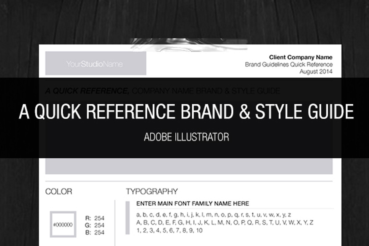 Brand & Style One Page Guideline, a Branding & Logo Template by PeaceLoveDesign (Photo 1 of 3)