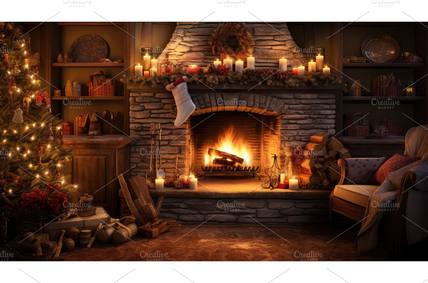 warm cozy holiday ai generated, a Holiday Photo by pikepicture