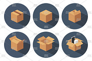 Set open close packaging box, an Icon by MoreVector