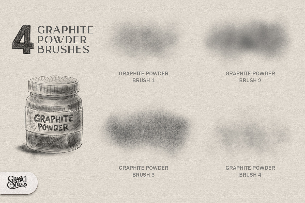 Graphite Pencils Procreate Brushes, a Brush Add-On by GRANCI STUDIOS (Photo 5 of 9)