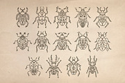 Folk art insects. Beetles collection, a Decorative Illustration by Neliakott ♥ (Thumbnail 7 of 10)