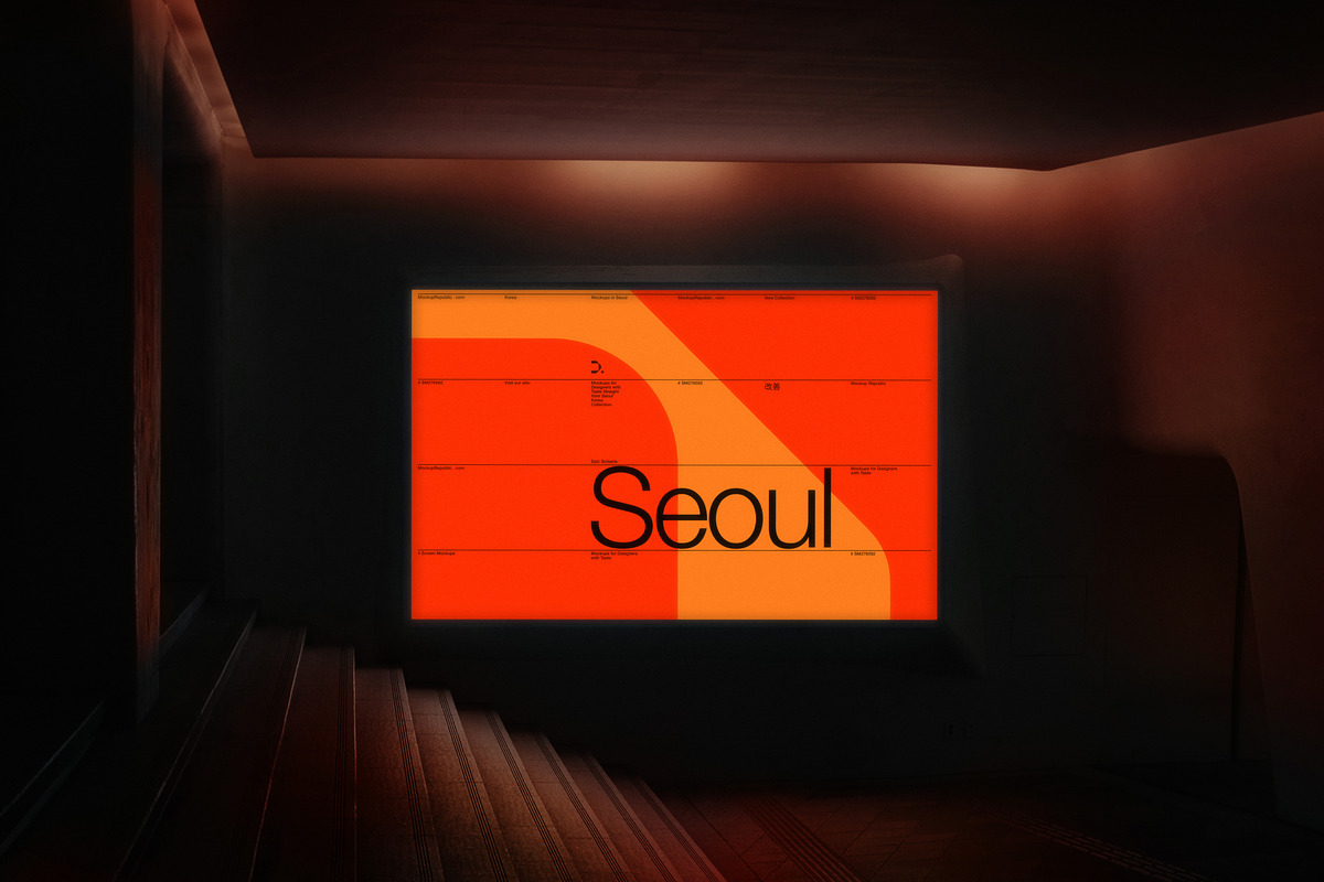 Mockup Billboard In Seoul Korea, a Background Graphic by Burmess (Photo 4 of 4)