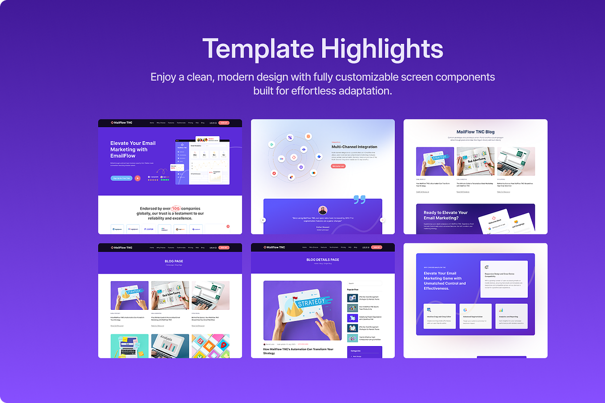 MailFlow TNC, Marketing Figma UI Kit, an UI Kit Template by TNCFlow (Photo 2 of 5)