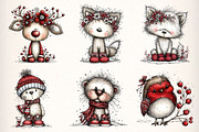 Whimsical Winter Clipart Bundle, an Illustration by Dream Creation (Thumbnail 5 of 7)