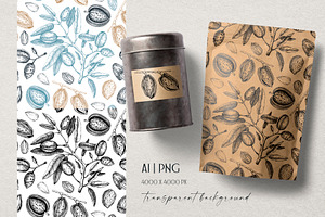 Vintage Almond Nut Vectors & Designs