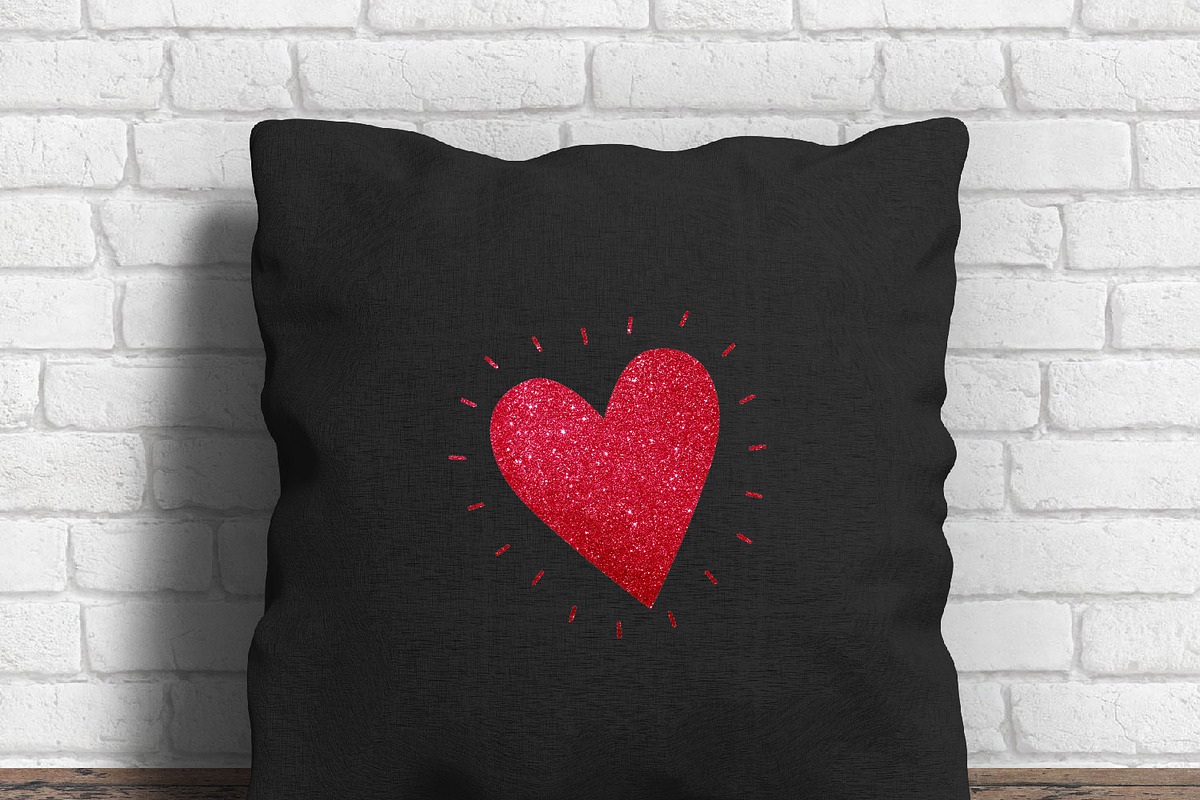 Red Glitter Heart Clip Art, a Graphic by ConfettiBears (Photo 2 of 5)