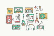 Vector Line Music Icons, an Icon by Cat + Moth (Thumbnail 2 of 3)