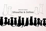 Back of Dogs Silhouettes, Outlines,, an Animal Illustration by Corner Croft (Thumbnail 1 of 4)