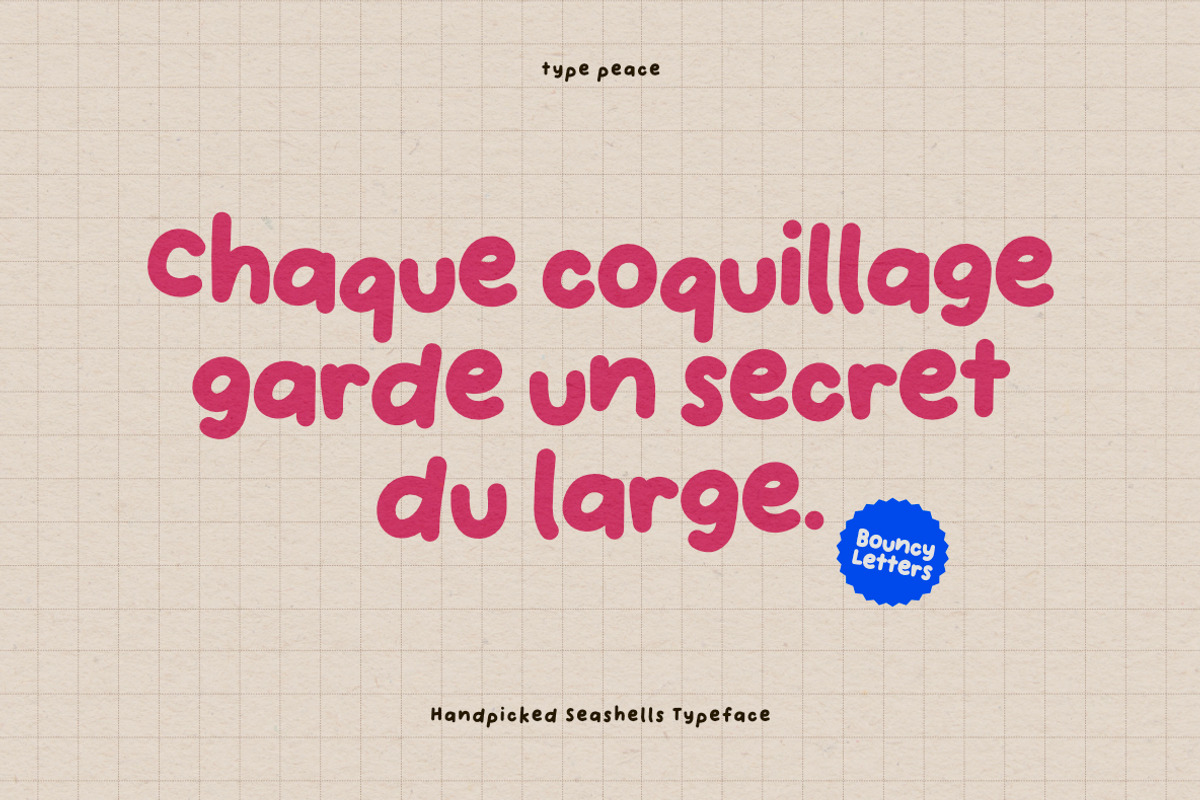 HANDPICKED SEASHELLS | Bouncy Font, a Handwritten Font by type peace (Photo 6 of 11)