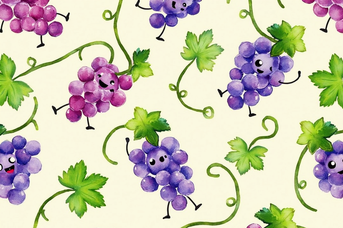 Seamless Pattern Grapes, a Pattern Graphic by PLUM&FIGS (Photo 1 of 5)