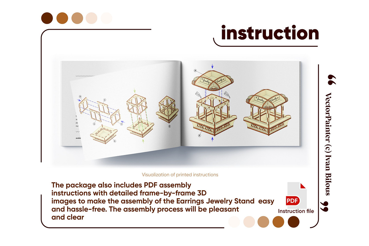 Laser Cut Earrings Jewelry Stand, an Object Graphic by VectorPainter (Photo 14 of 14)