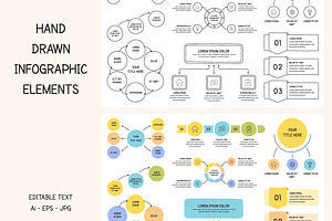 Hand Drawn Infographic Elements, a Graphic by PixMarket