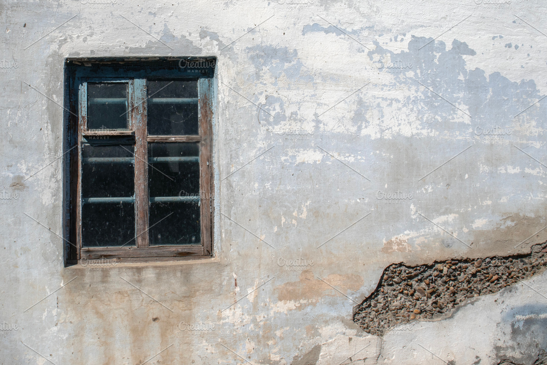 A white wall of an old house, an Architecture Photo by Schreibikus