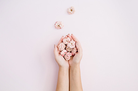 Dried roses in girl's hands, an Arts & Entertainment Photo by Floral Deco