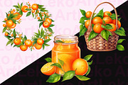 Oranges Watercolor Clipart, a Food Illustration by LekoArt (Thumbnail 9 of 10)