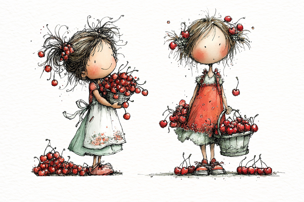 Whimsical summer girl Clipart, an Illustration by Designworld (Photo 6 of 6)