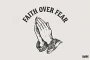 Faith Over Fear PNG, Praying Hands, an Illustration by SharpMarketplace (Thumbnail 1 of 4)