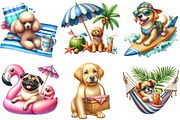 Dog Love Summer Clipart, an Illustration by Pixels.Craft (Thumbnail 2 of 8)