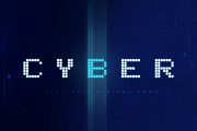 Cyber - Technology Font, a Font by AndrewPixelType (Thumbnail 1 of 7)