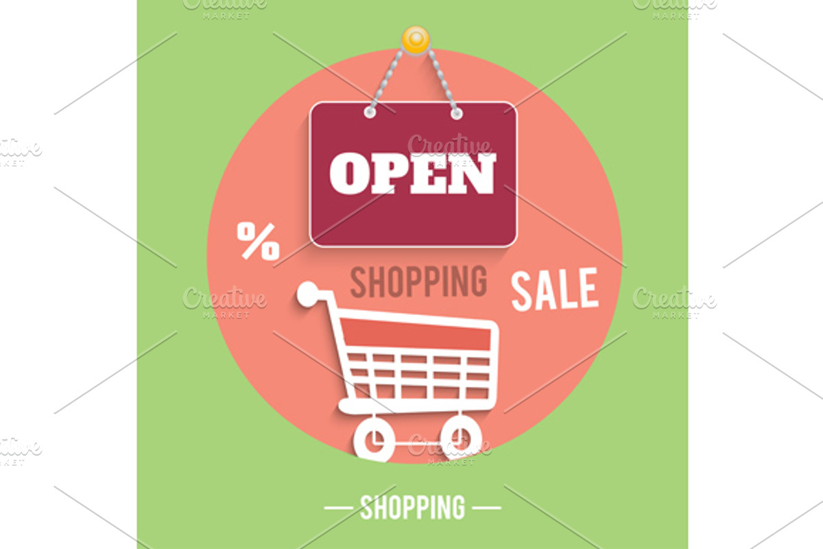 Icons of shopping concept