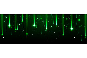 Green tech rain on black background, an Illustration by art PVP - market