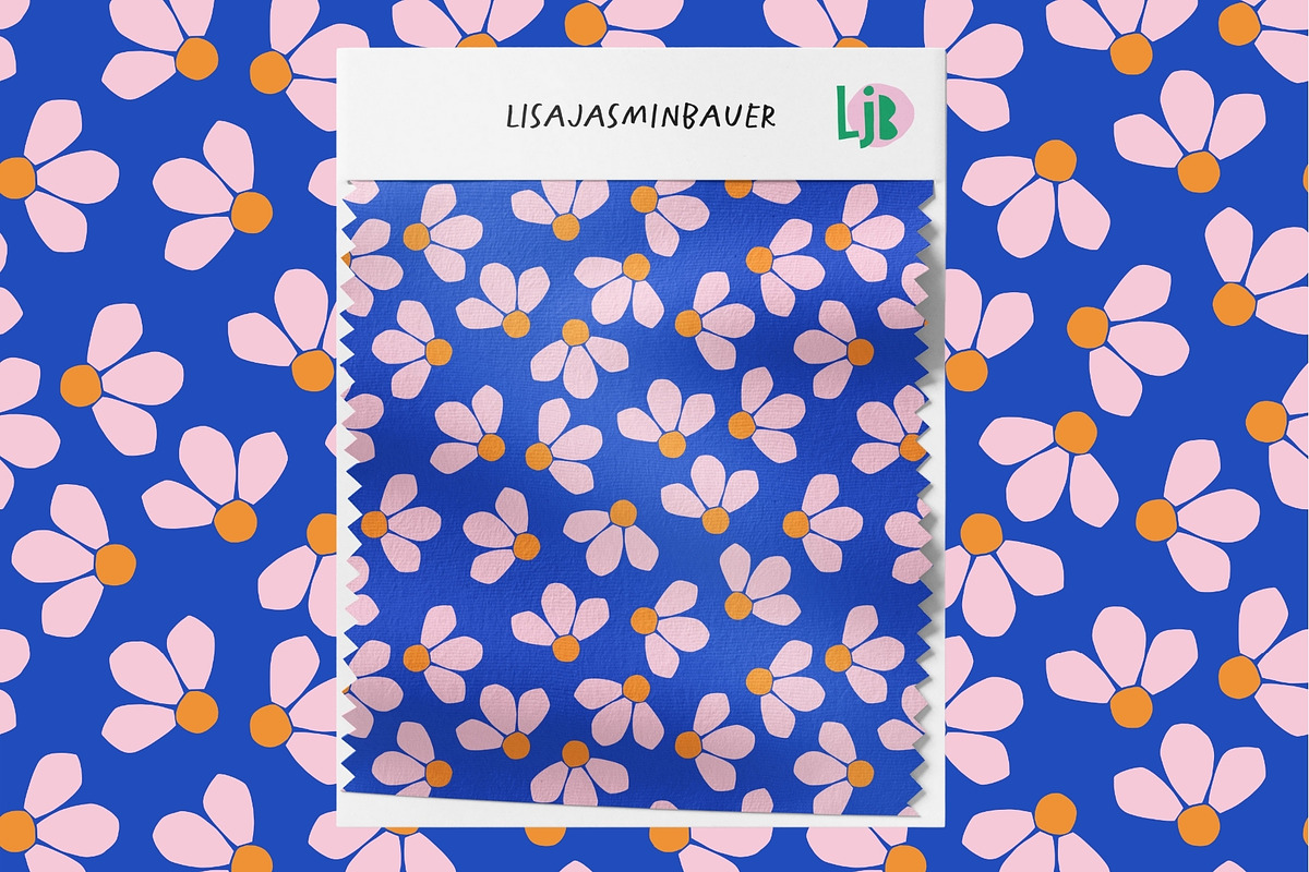 Daisies floral pattern / vector+jpg, a Pattern Graphic by Lisa Jasmin Bauer (Photo 6 of 8)
