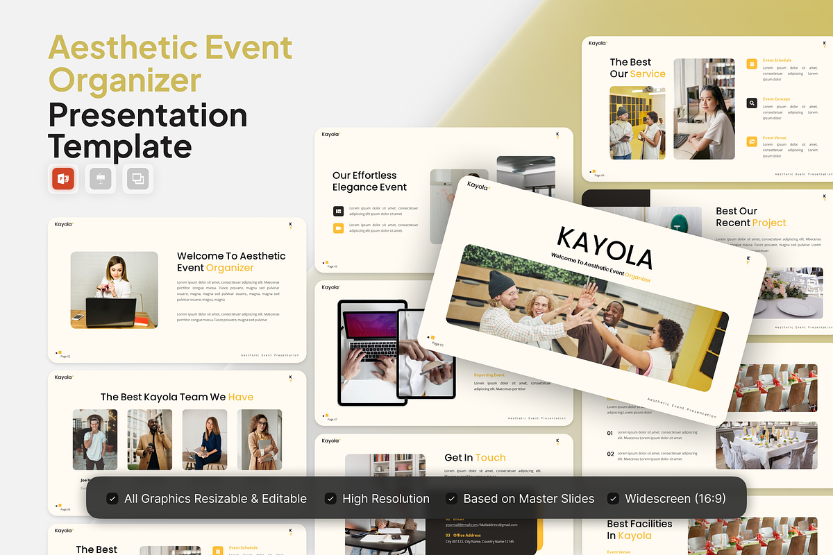 Aesthetic Event Organizer Powerpoint, a Presentation Template by Annora Studio (Photo 1 of 5)