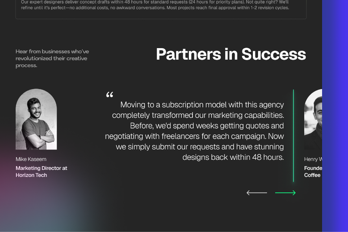 Design Agency Landing Page, a Landing Page Template by BeadyLab (Photo 6 of 8)