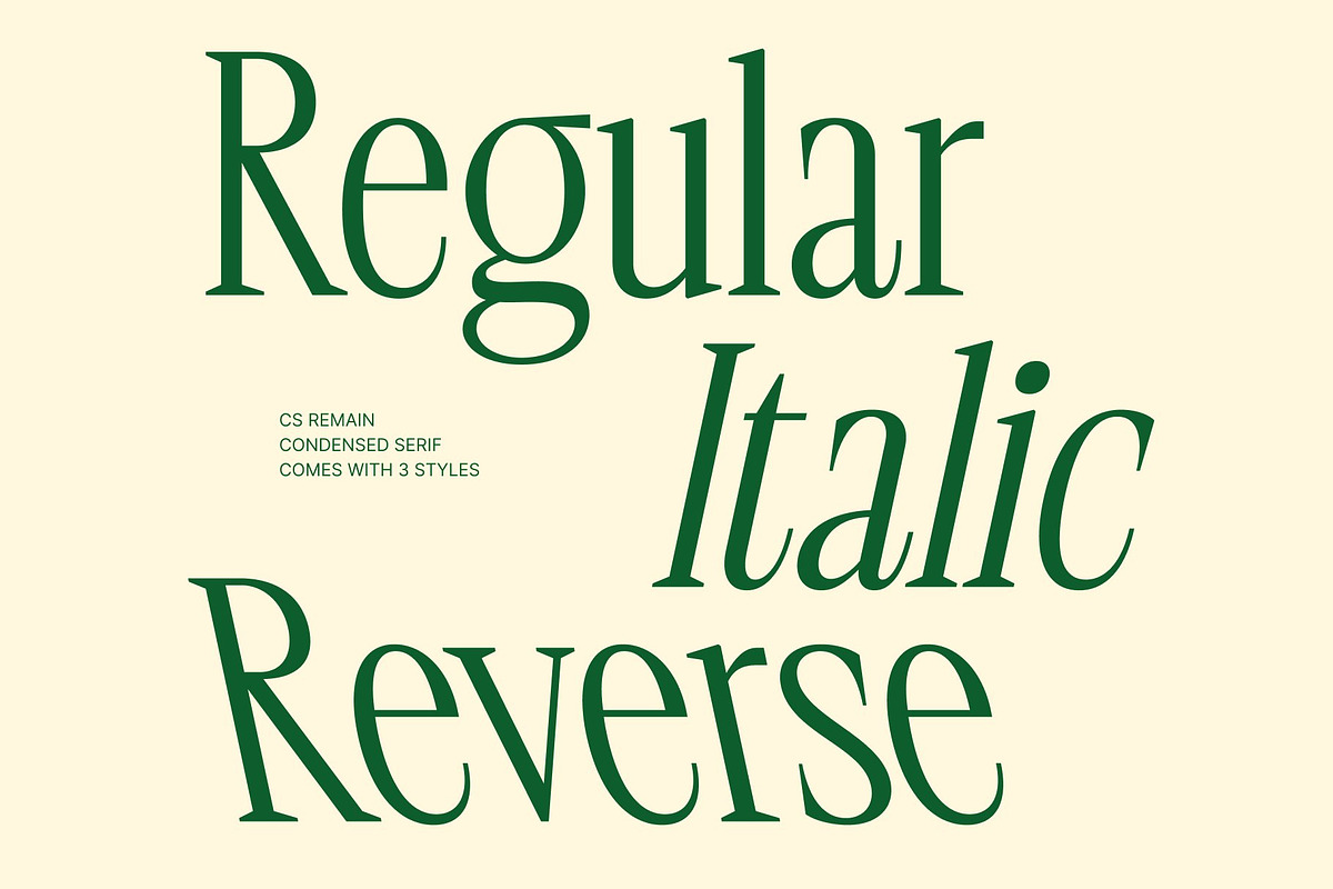 CS Remain – Classic Serif Font, a Serif Font by Craft Supply Co. (Photo 2 of 8)