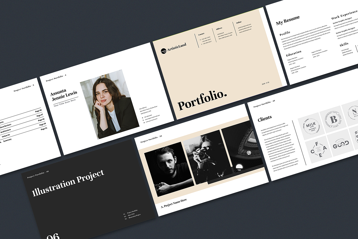 Minimal / Portfolio | Canva, PPTX, a Brochure Template by ArtisticLand (Photo 18 of 18)