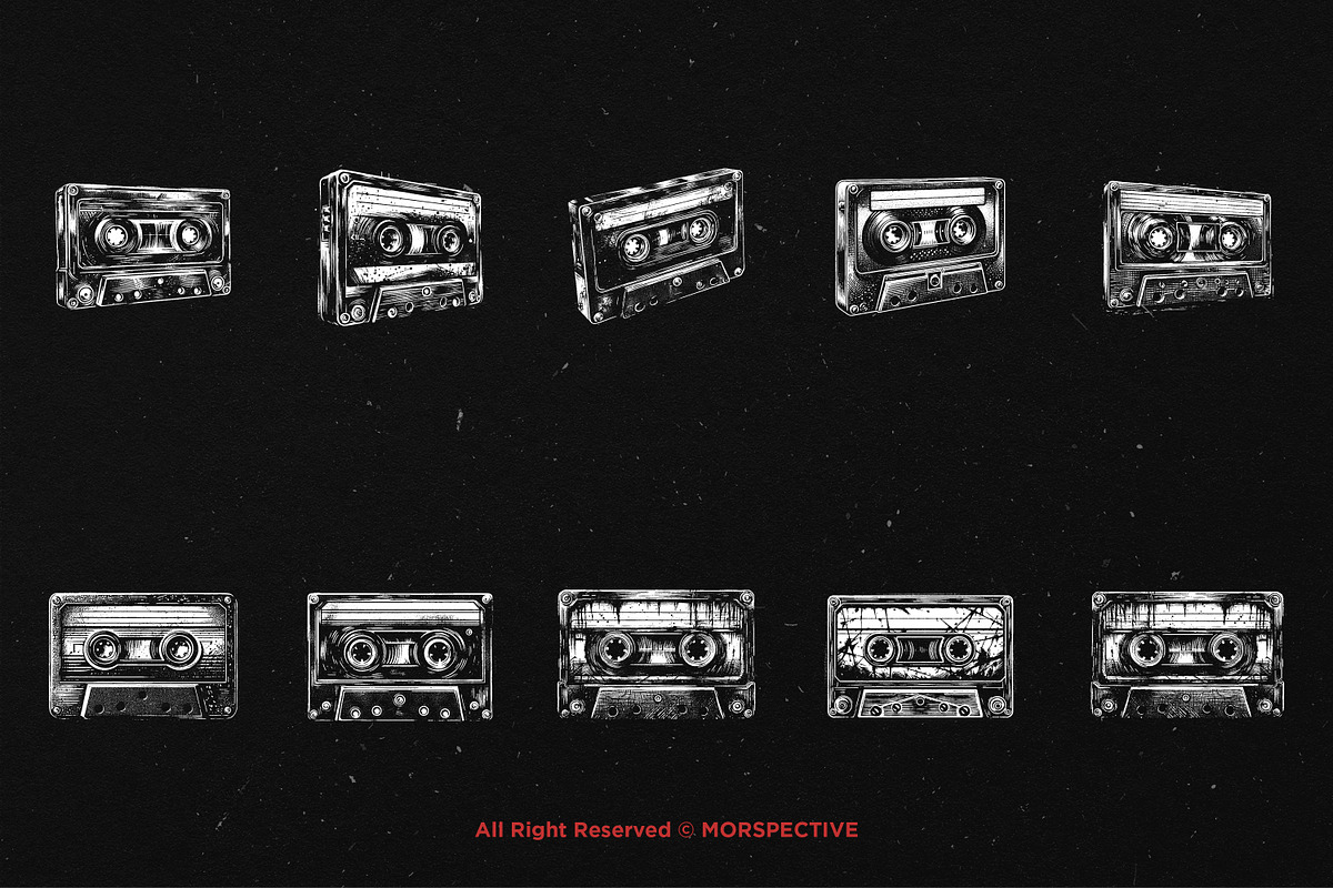10 Bundle Dark Art Cassette Tape, an Illustration by Morspective (Photo 6 of 7)
