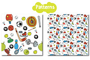 SPORT- big set + pattern (vector), a Card Template by pashigorov (Thumbnail 6 of 6)