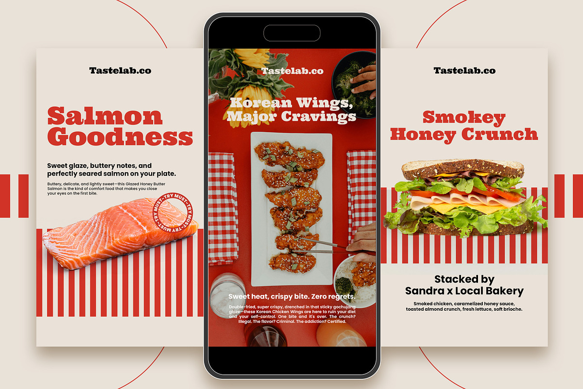 Tastelab – Modern Food Instagram Kit, a Social Media Template by Nenjo Studio (Photo 4 of 5)