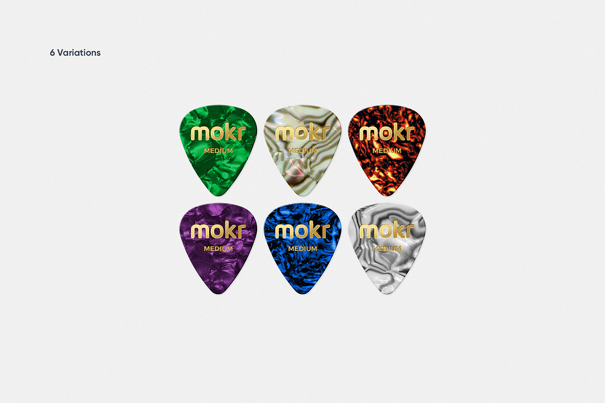 Guitar Pick Mockup, a Product Mockup by Mokr (Photo 4 of 5)