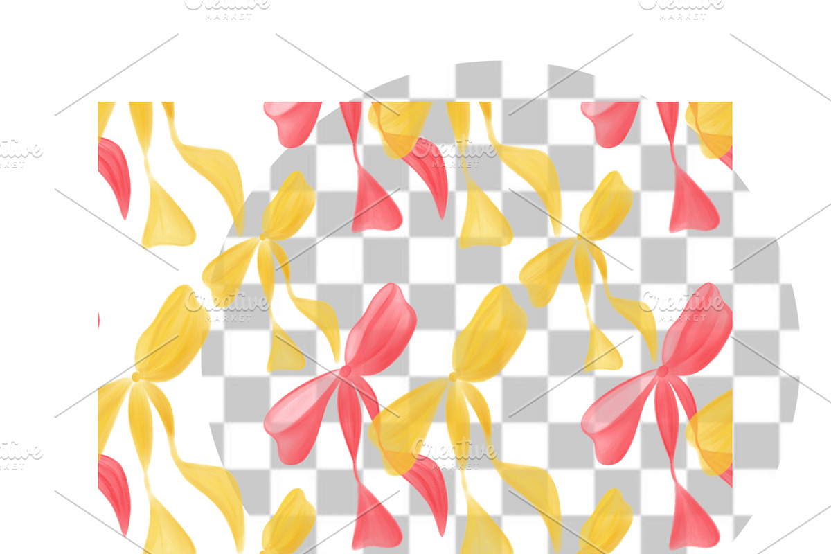 Whimsical Baby Pink Ribbon Clipart, a Decorative Illustration by Oleksandra Illustrates (Photo 4 of 14)