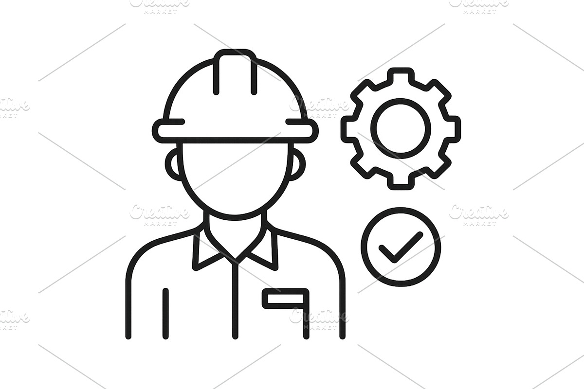 Construction worker with safety, an Illustration by ZinetroN