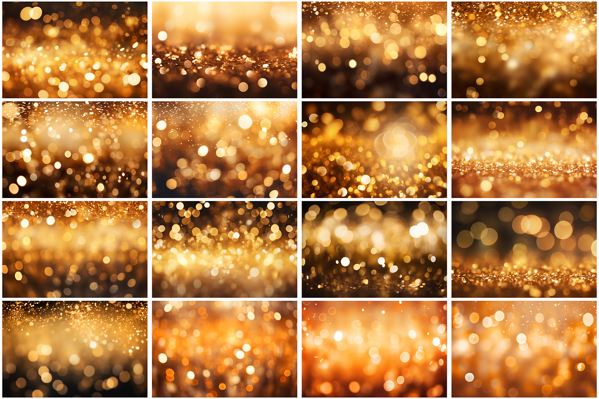Golden Bokeh Wallpaper Bundle, a Background Graphic by Forhadx5 (Photo 4 of 8)