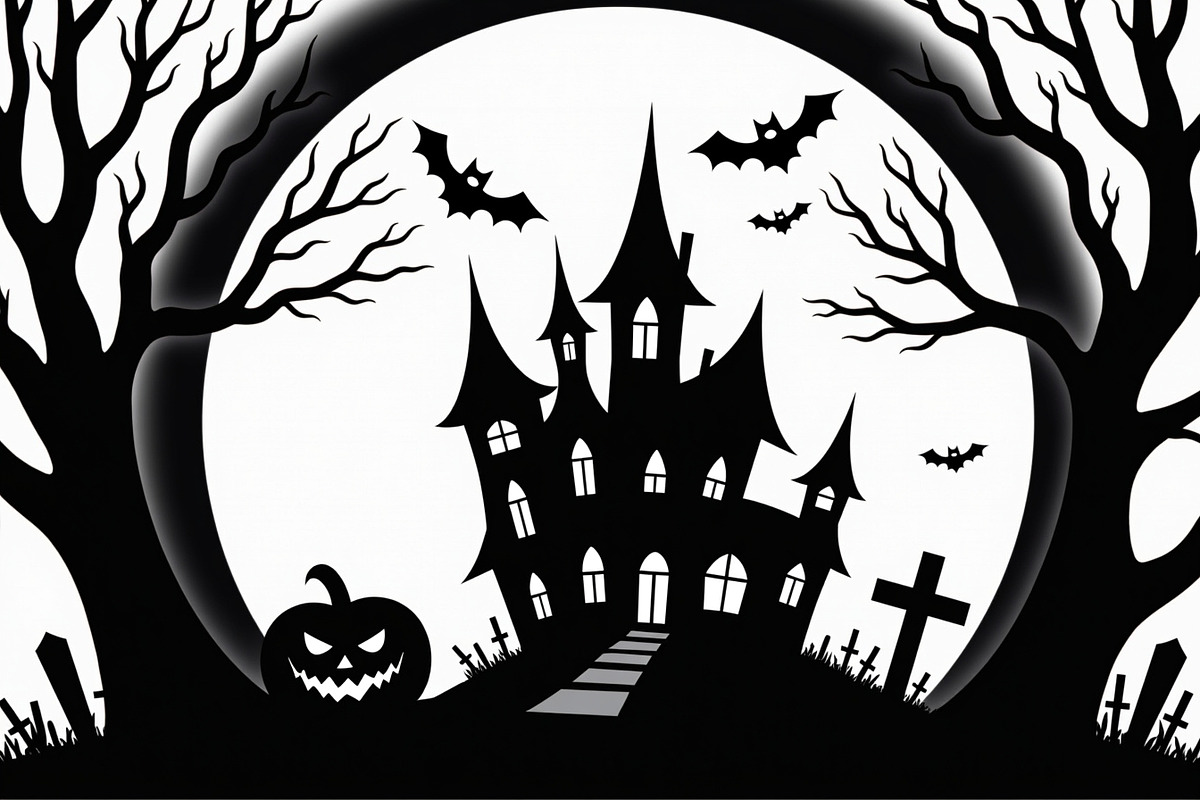 Haunted Halloween Silhouette bundle, an Illustration by BIPLOB EXPERT (Photo 9 of 9)