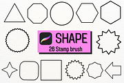 Shape stamp brush, a Brush Add-On by Petal Pixels (Thumbnail 1 of 6)