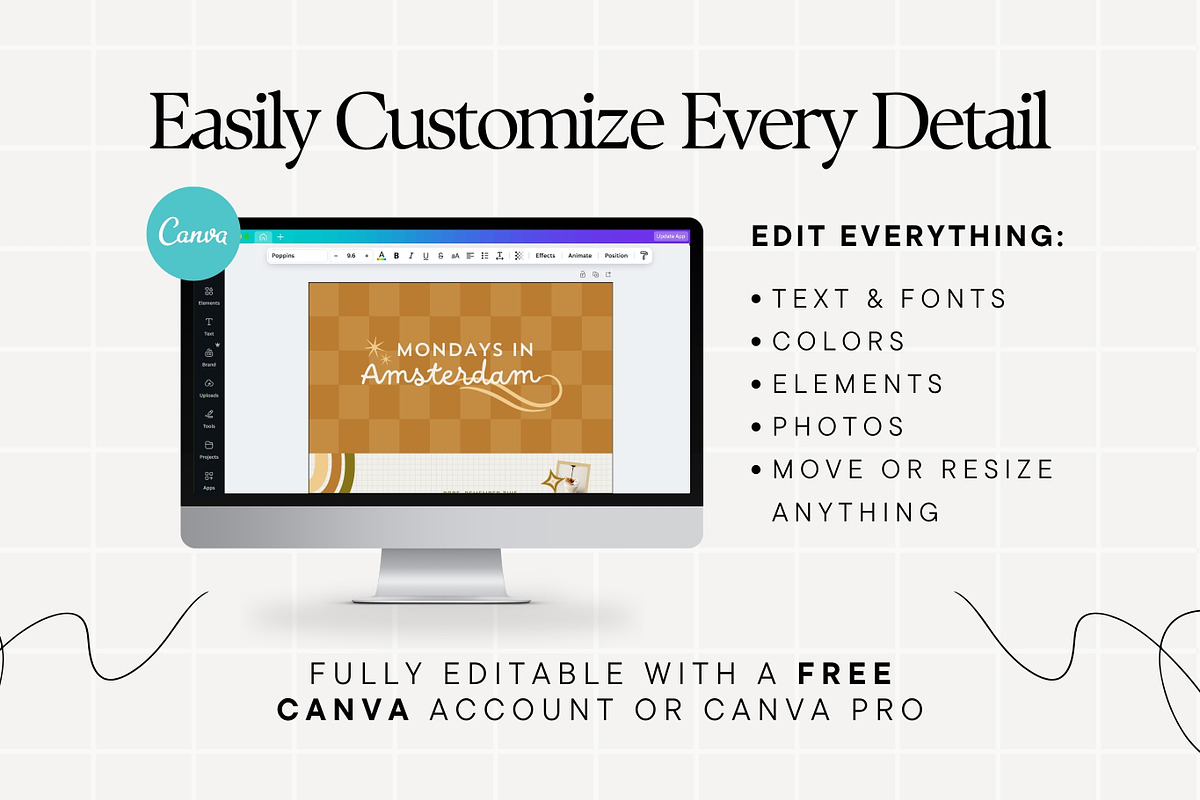 Boho Canva Website Template, a Landing Page Template by Anna Design Studio (Photo 4 of 8)