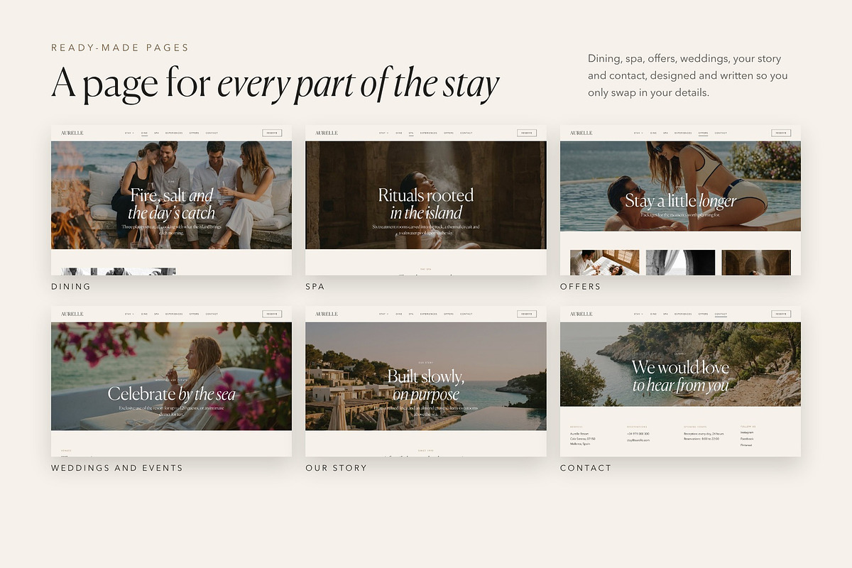 Aurelle Luxury Hotel & Resort Theme, a WordPress Template by Tomasz Ganclerz (Photo 14 of 18)