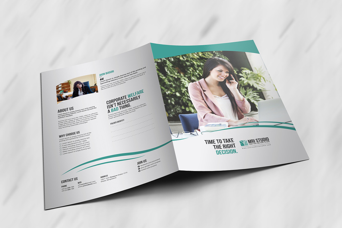 Popular Presentation Folder, a Stationery Template by MRI STUDIO (Photo 3 of 10)